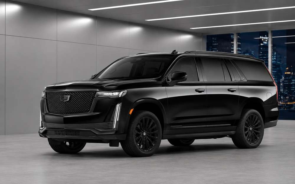 Cadillac Escalade chauffeur service in Dubai with professional driver